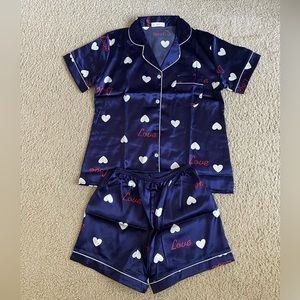 Silk Pajama “Love” Sleepwear Set